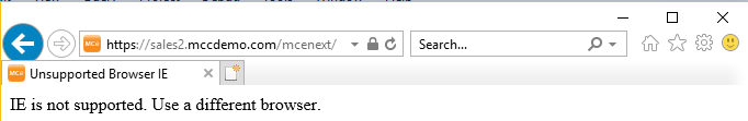 MCe Use Different Browser Prompt